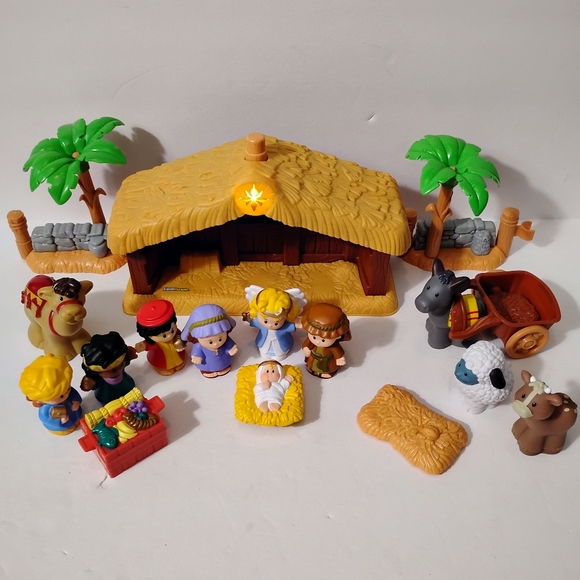Replacement Brown Cart Wagon For Fisher-Price Little People Nativity Playset (Model J2404) | Genuine Part For Donkey & Figure Play - View #7
